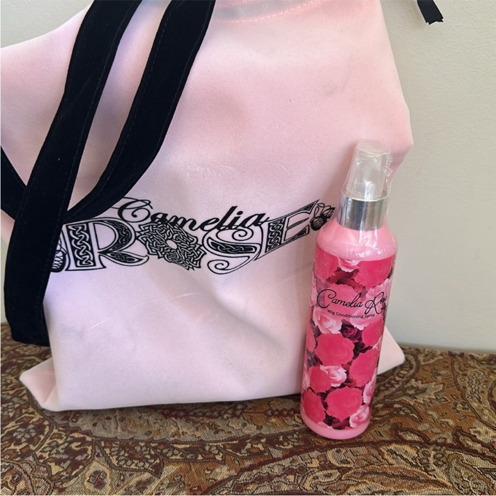 Camelia Rose Irish dance blonde bun wig with conditioning spray and velvet bag